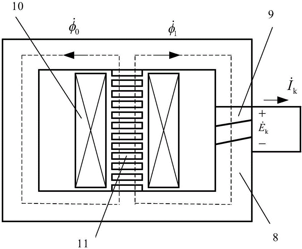 Short-circuit winding based vibration suppression method of iron core reactor