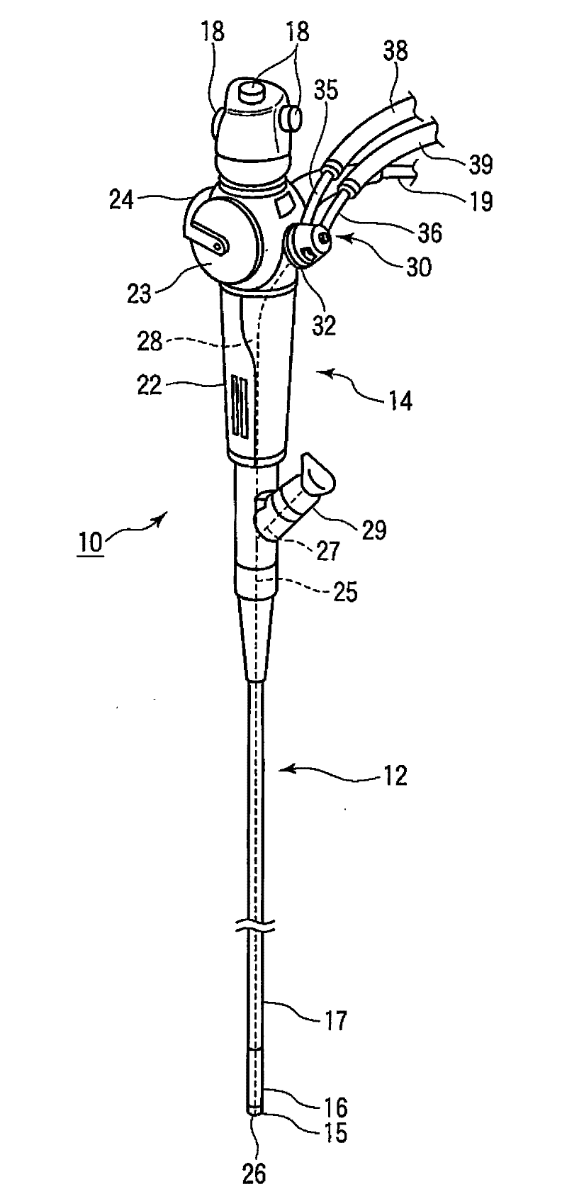 Fluid control device for endoscope