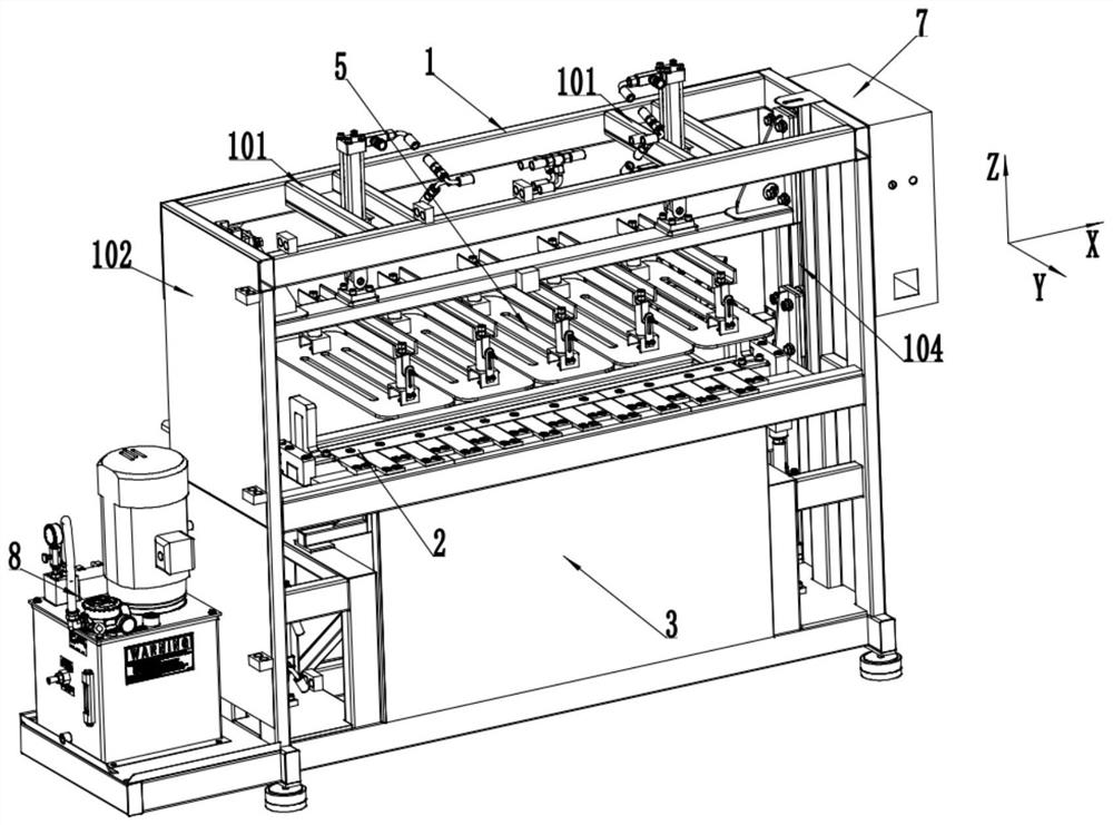 Waste wood tray disassembling equipment