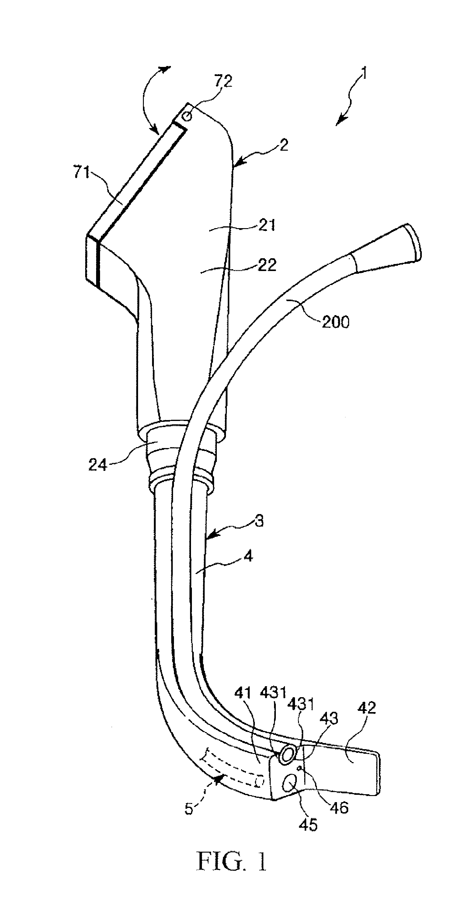 Intubation assistance apparatus and intubation assistance used in the apparatus