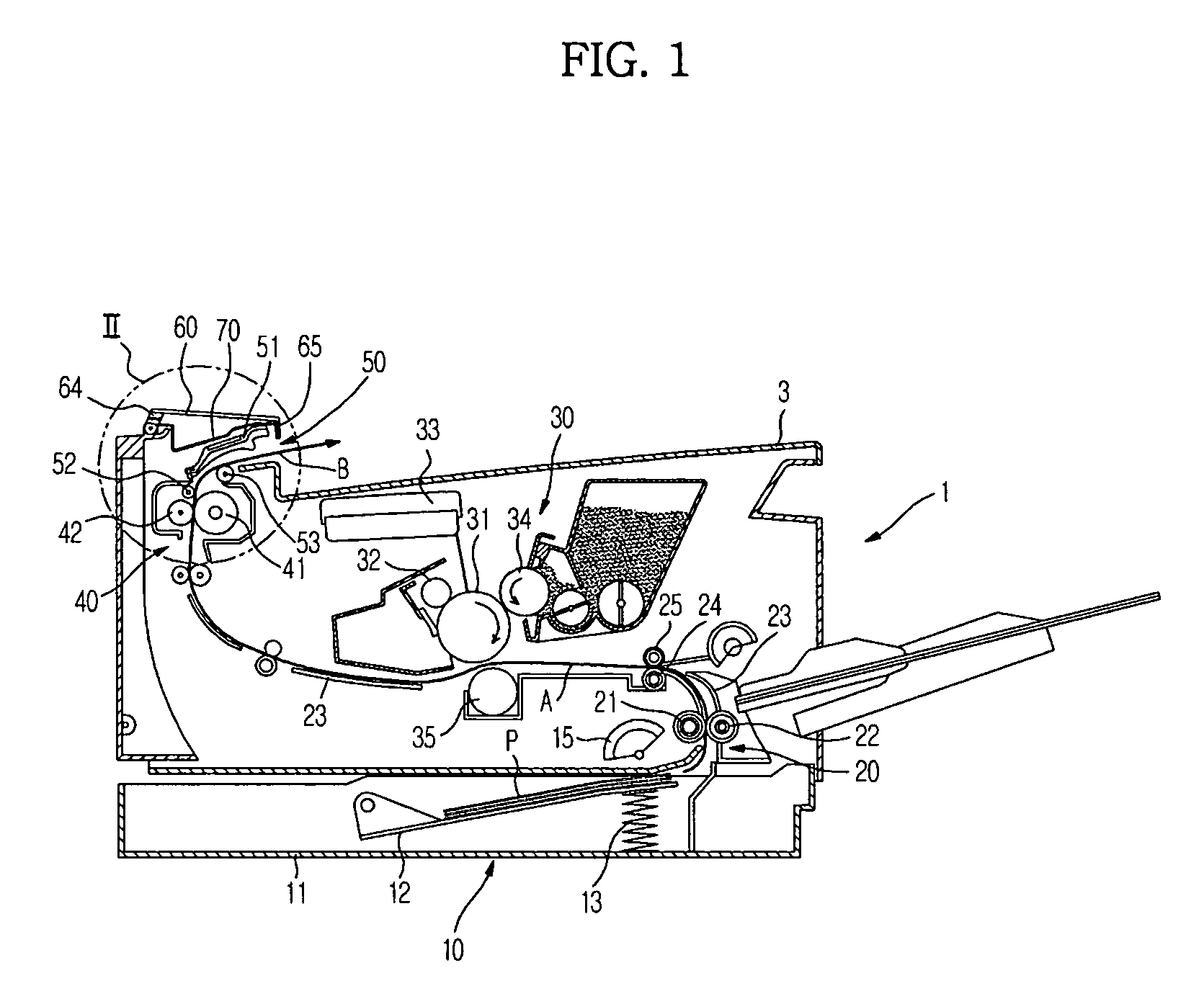 Image forming apparatus with external air circulation chamber