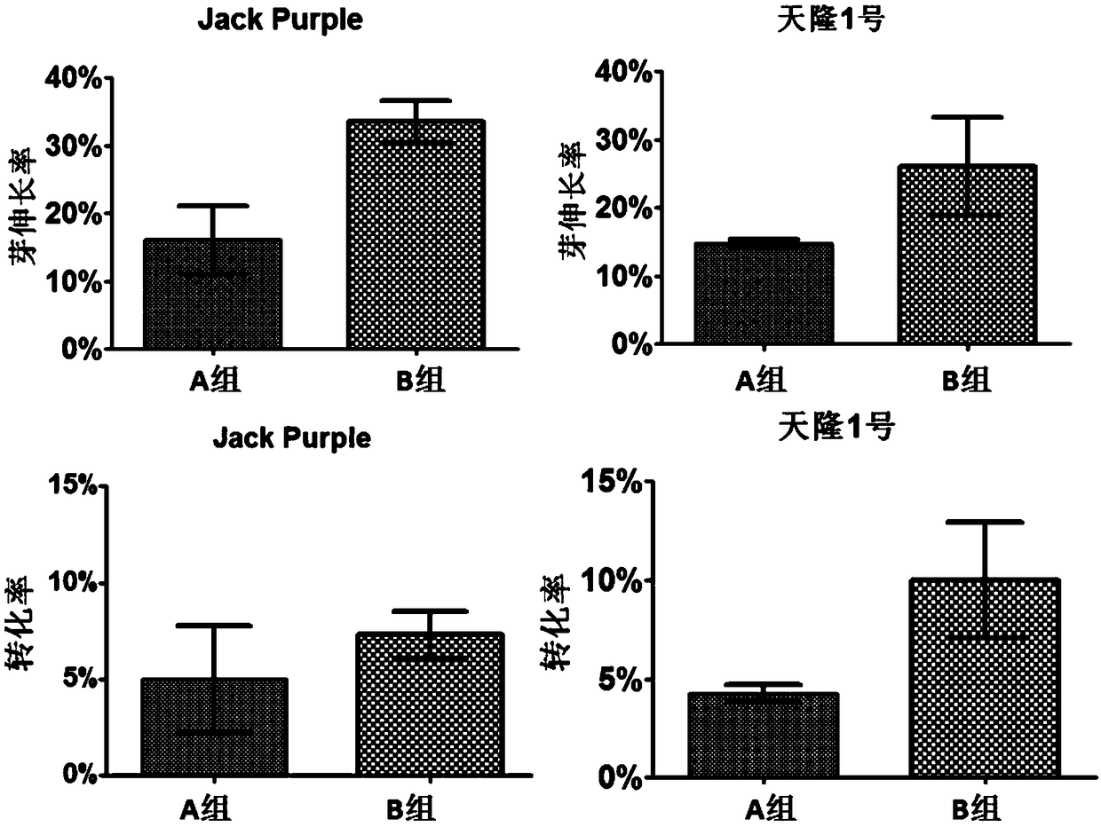 Method for increasing elongation of soybean tissue culture cluster buds and improving genetic transformation efficiency