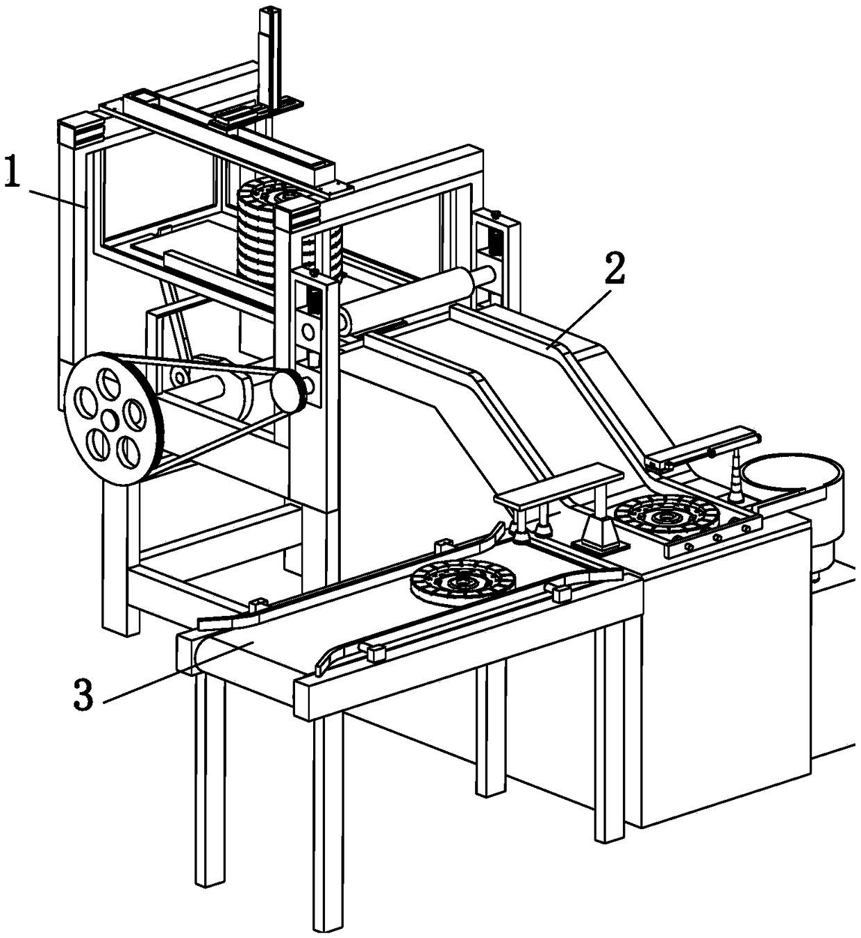 Automobile press disc vibration reduction assembly equipment