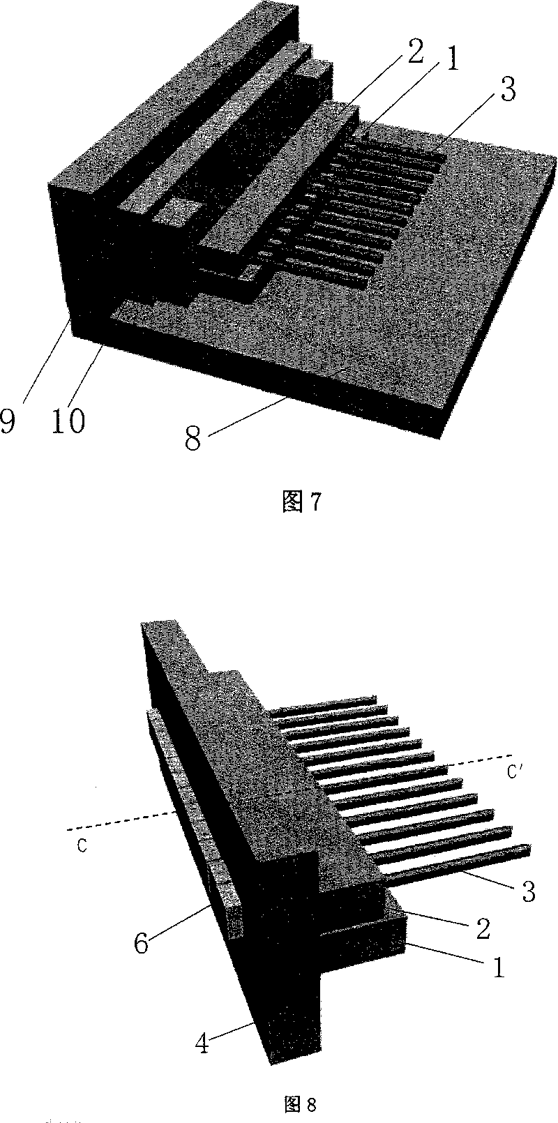 Passive coupling method between photodevice matrix and optical fiber array and method for making assembly thereof