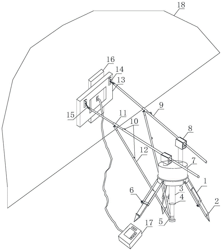 Mobile measurement device for geological radar antenna equipment during tunnel construction