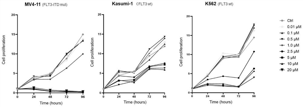 Application of chelidonine in preparation of medicine for treating acute myelogenous leukemia with FLT3-ITD mutation