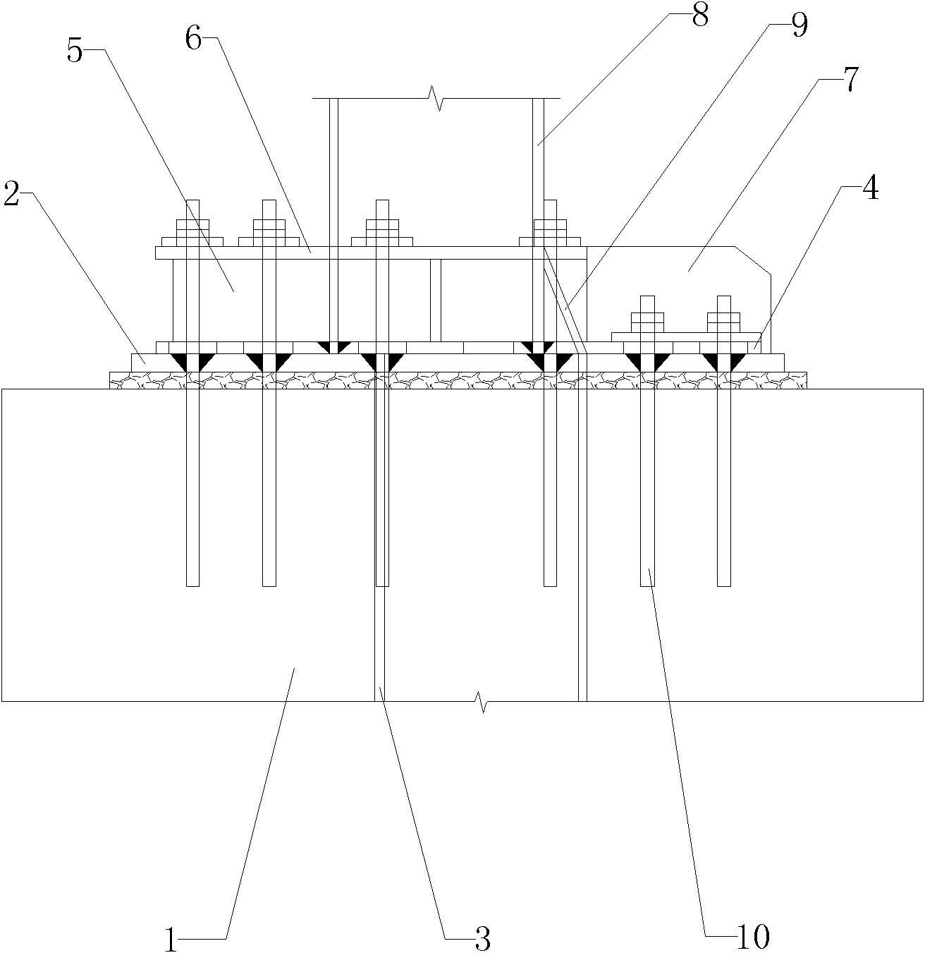 Steel structure hoisting slide support seat with large span and construction process thereof
