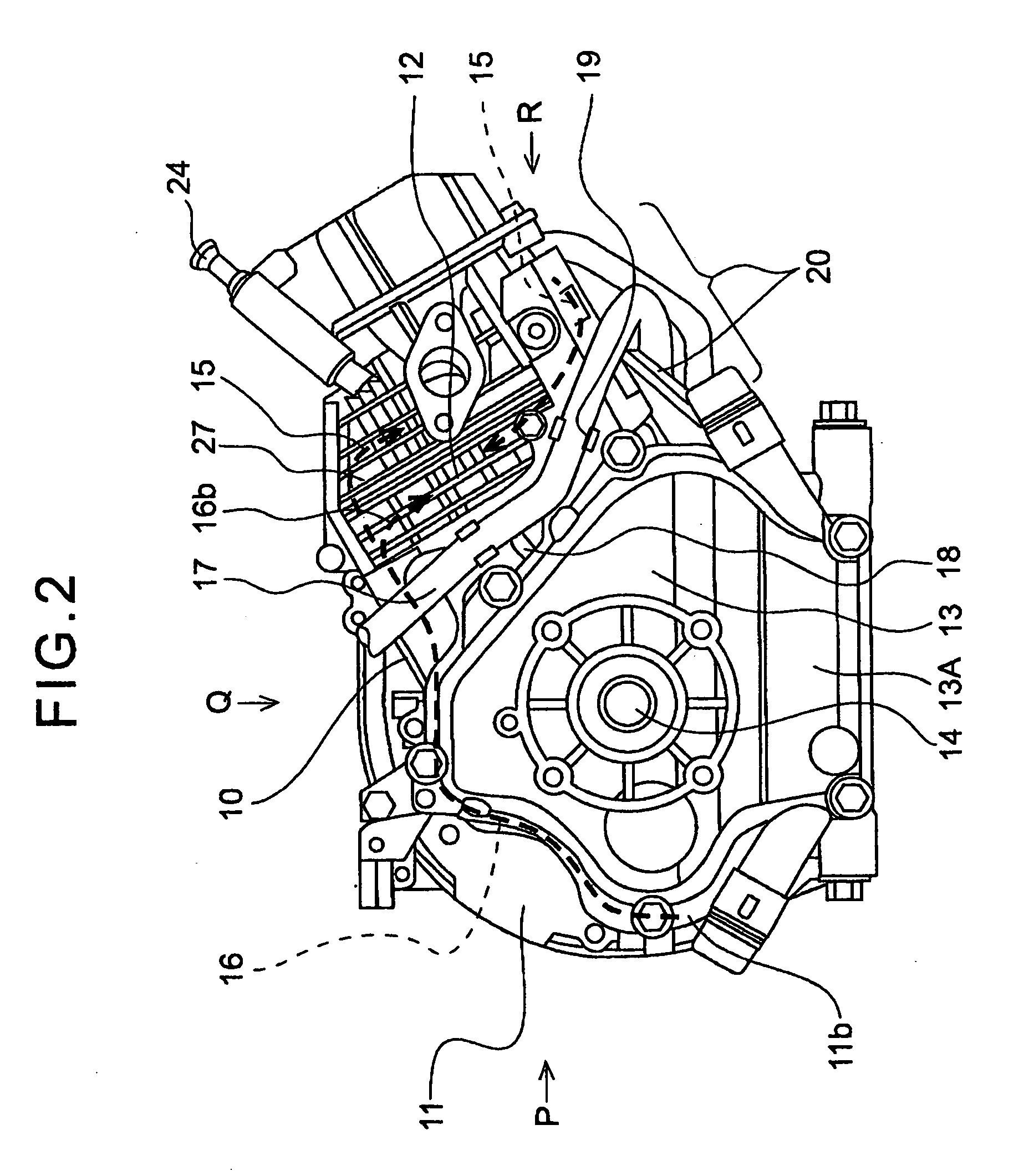 Forced-air-cooled engine equipped with cooling air guide cover