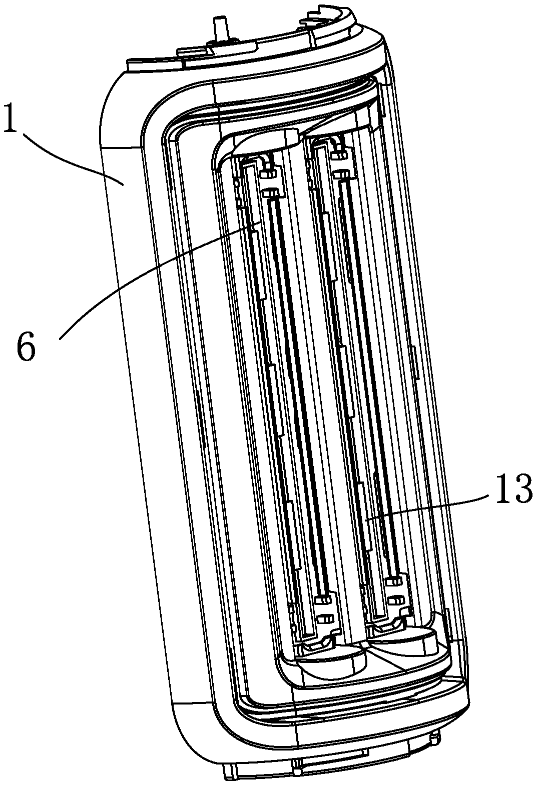 Lantern with two luminous faces