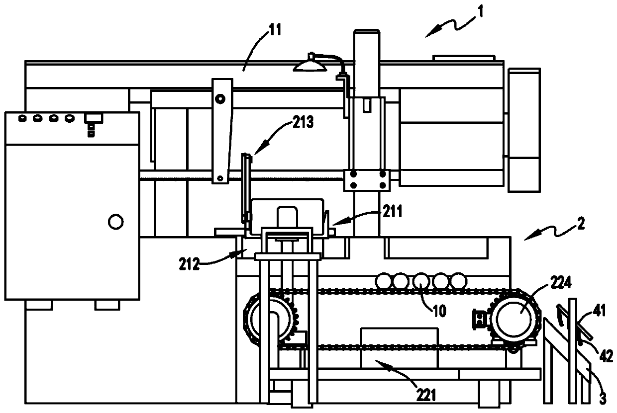 A metal product processing equipment with self-positioning and automatic output functions