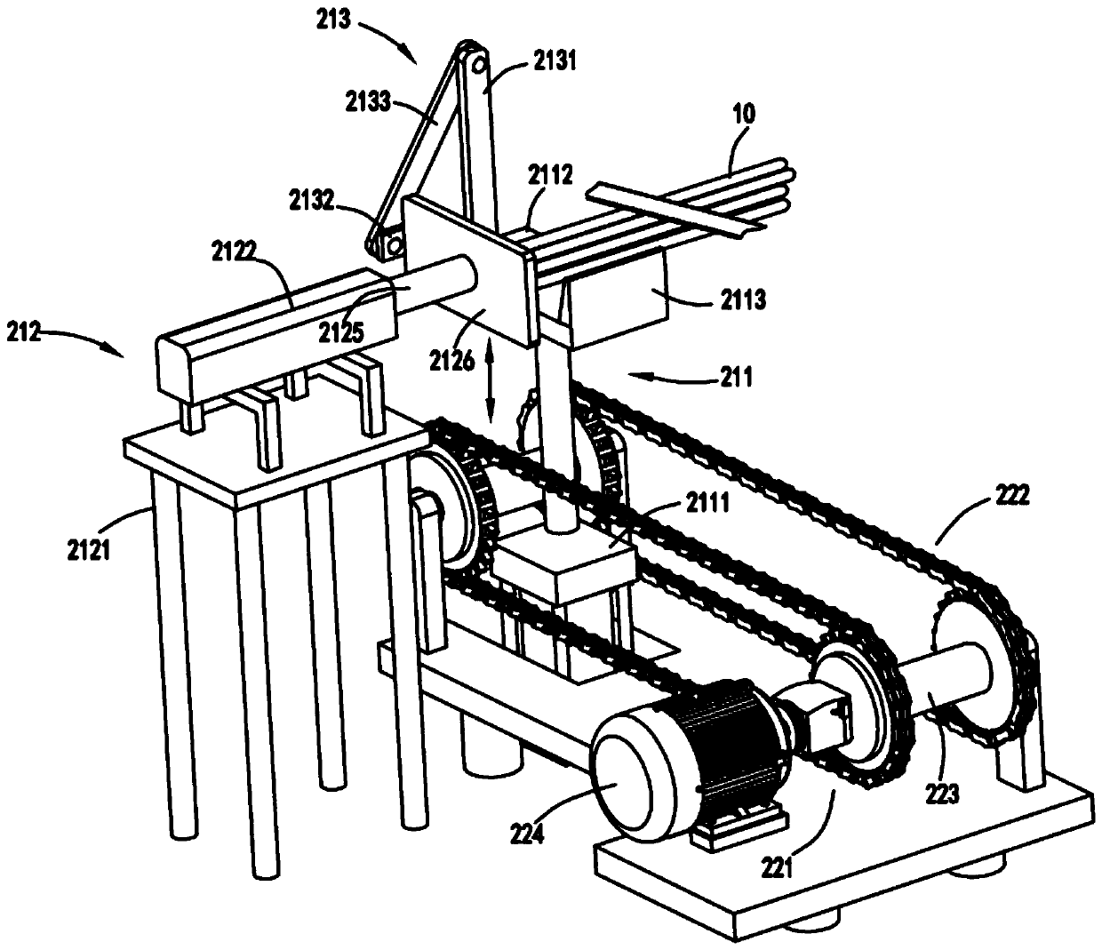 A metal product processing equipment with self-positioning and automatic output functions