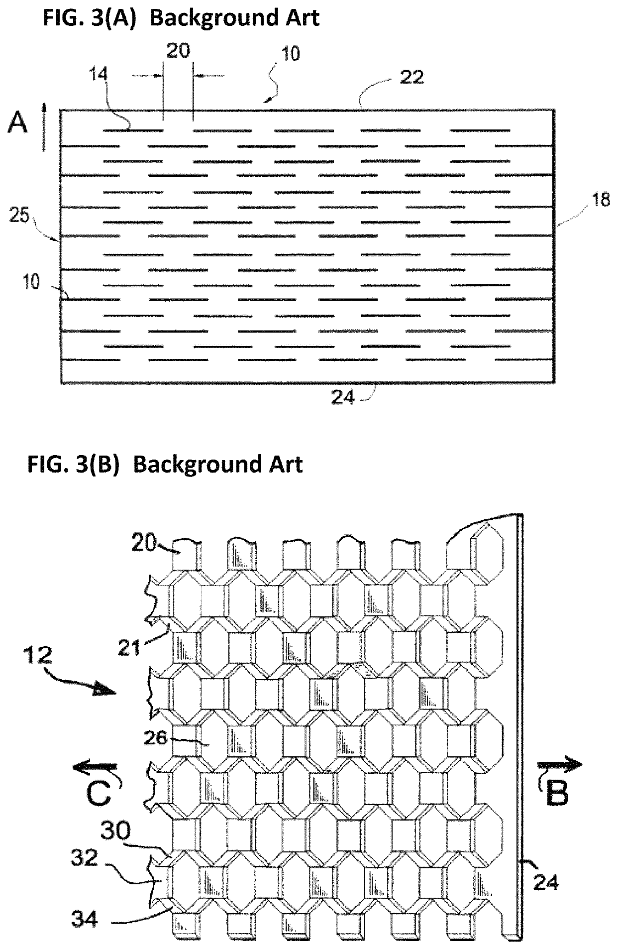 Expanded slit sheet cushioning products with novel slit pattern and paper properties