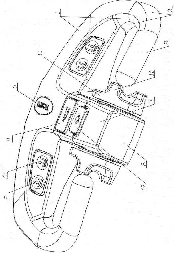 Rear-mounted control handle for piling car