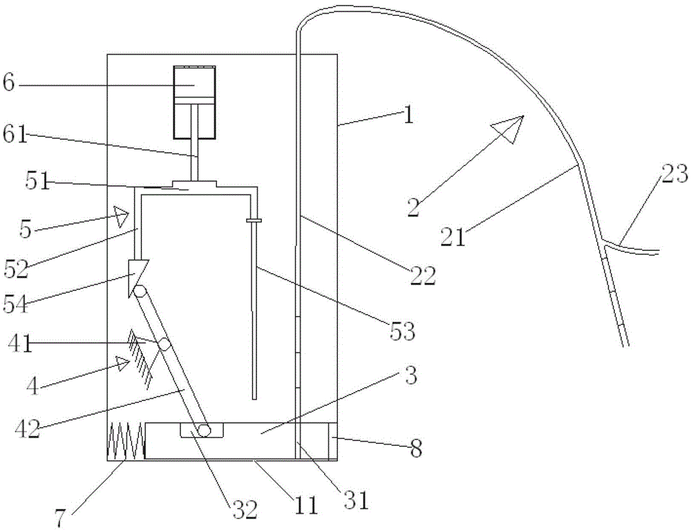 Automatic and precise positioning lifting and unloading device for machine tools