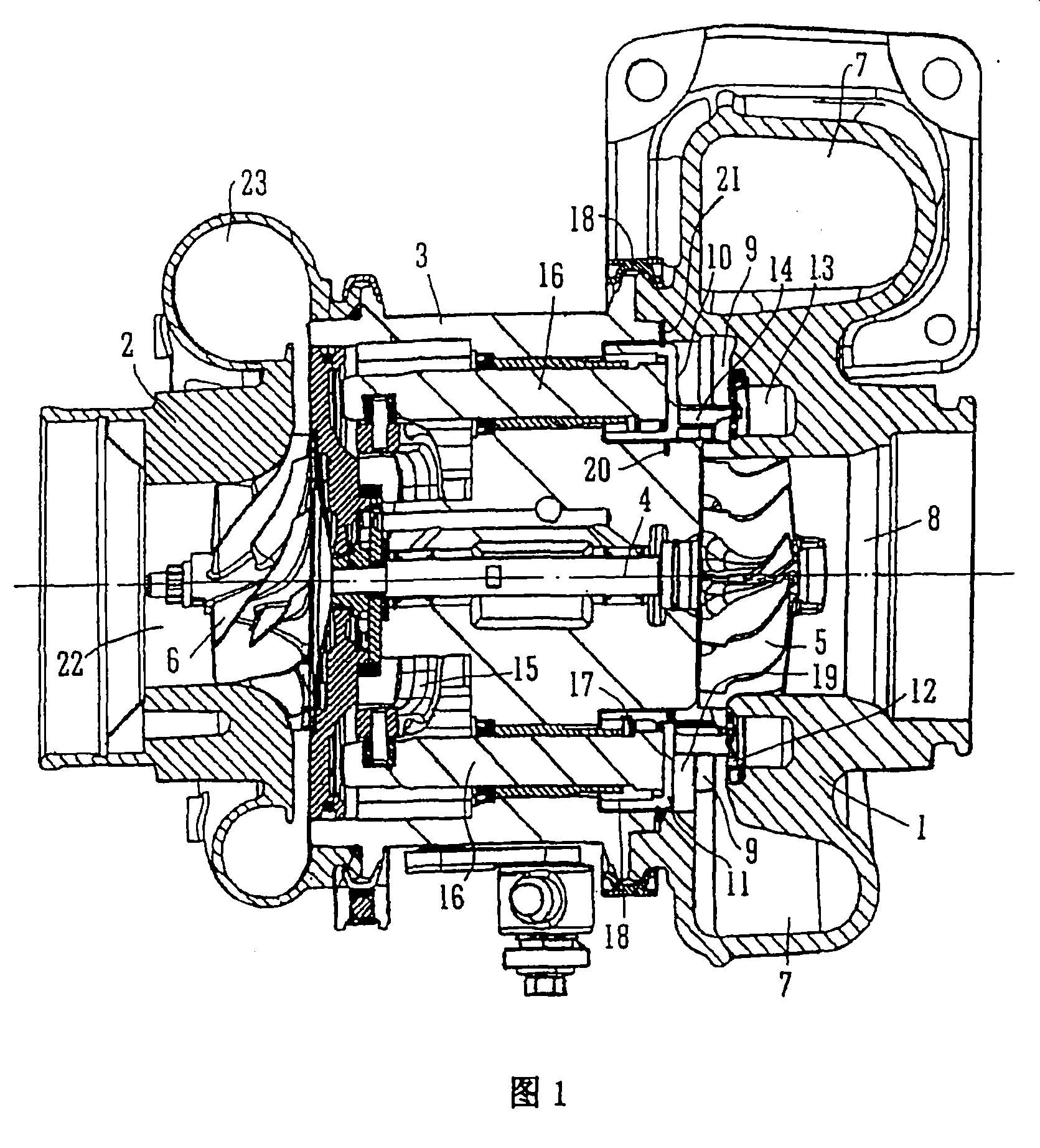 Turbine with variable inlet nozzle geometry