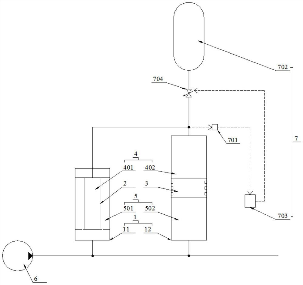 Self-pressure-regulating gas-liquid coupling type fluid pulsation damping device