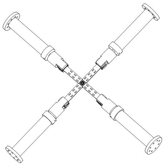 Four-axis alignment adjustment system and method for biaxial tensile testing machine