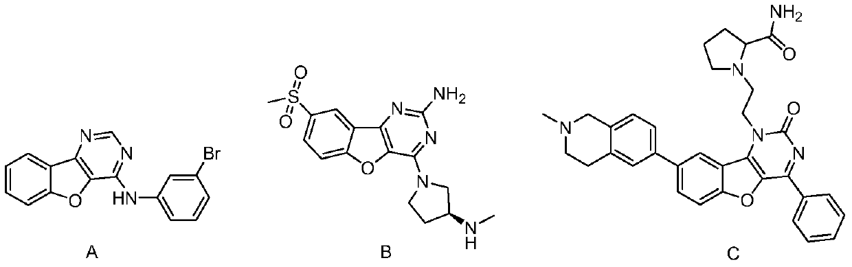 A kind of 4-substituted amino-6-methoxycarbonylbenzofuro[2,3-d]pyrimidine compound and its preparation and application