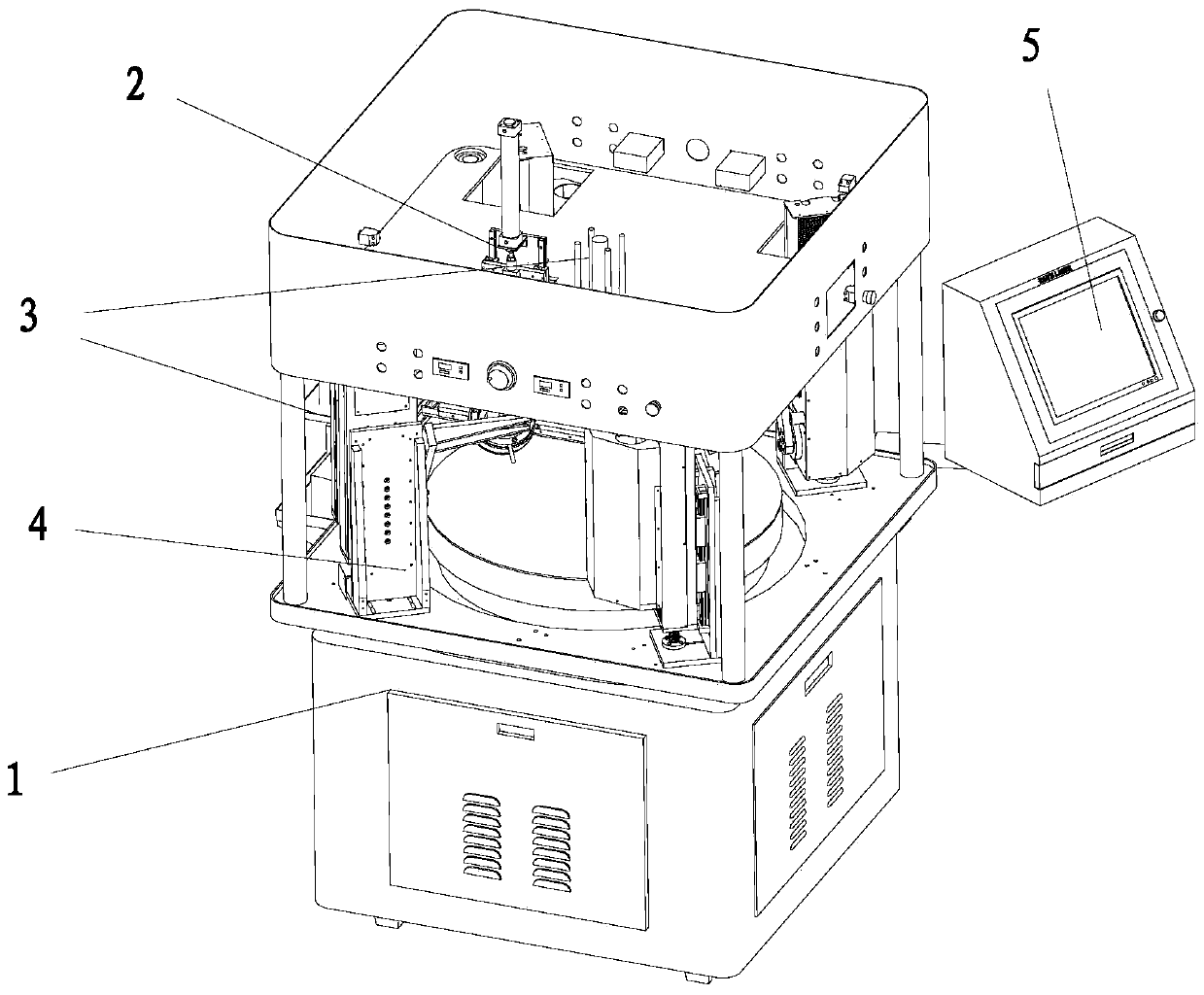 A special-shaped surface automatic polishing device