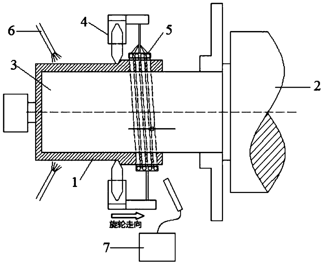 Titanium-based alloy material spinning forming method based on composite heating