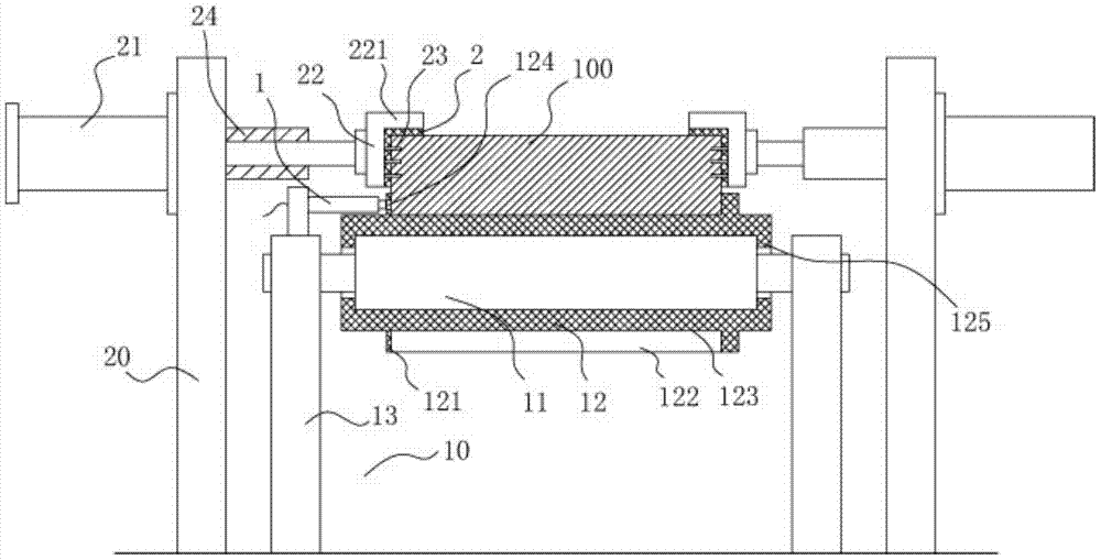 A feeding and clamping device for floor core board groove cutting mechanism