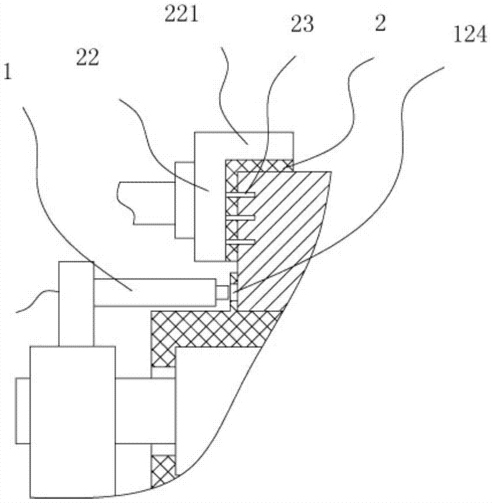 A feeding and clamping device for floor core board groove cutting mechanism