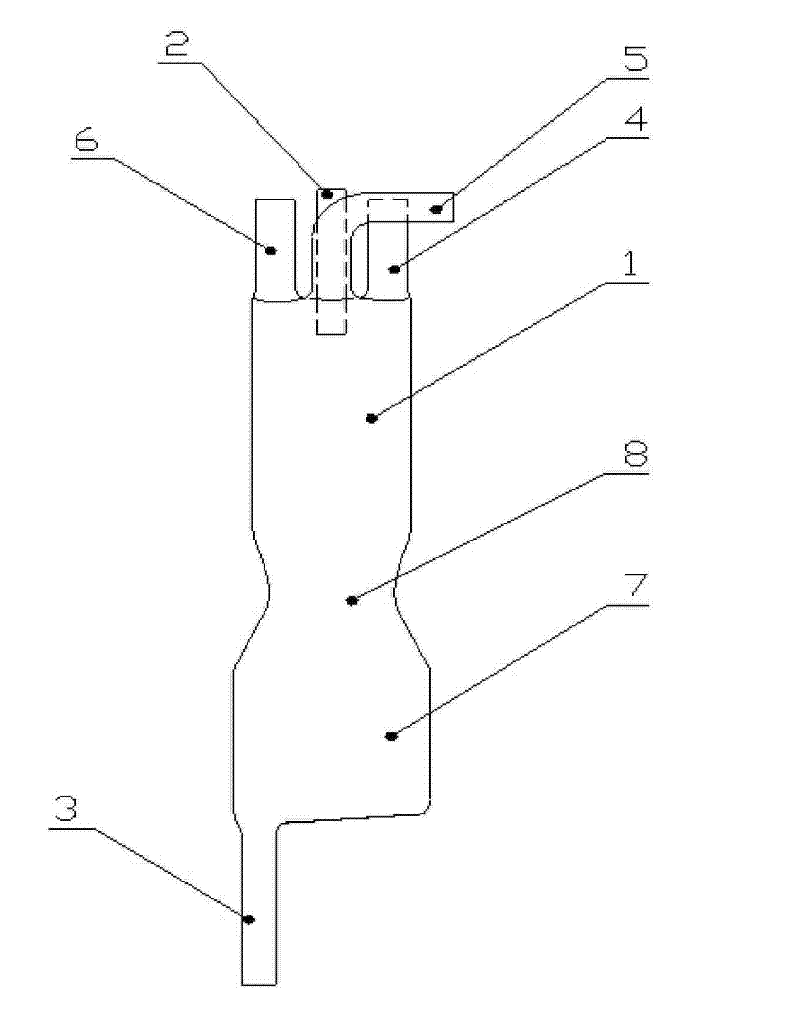 Absorption cuvette and on-line monitoring titration method for ammonia nitrogen