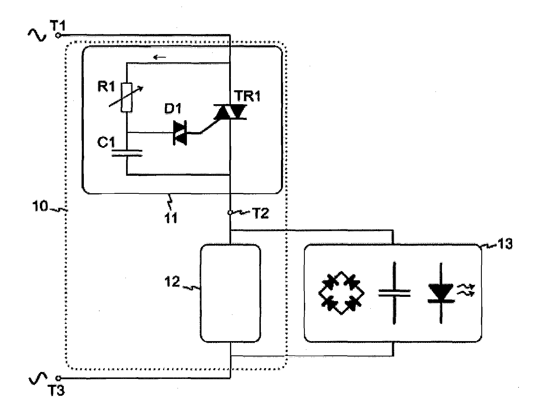 Dimmer triggering circuit, dimmer system and dimmable device