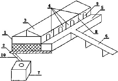 Branch warehouse storage and fermentation pig manure environmental treatment system