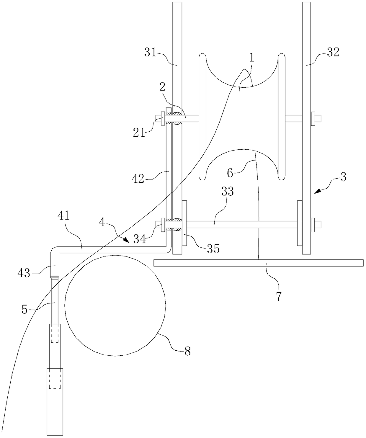 A special rope-throwing device for clearing transmission line tree barriers