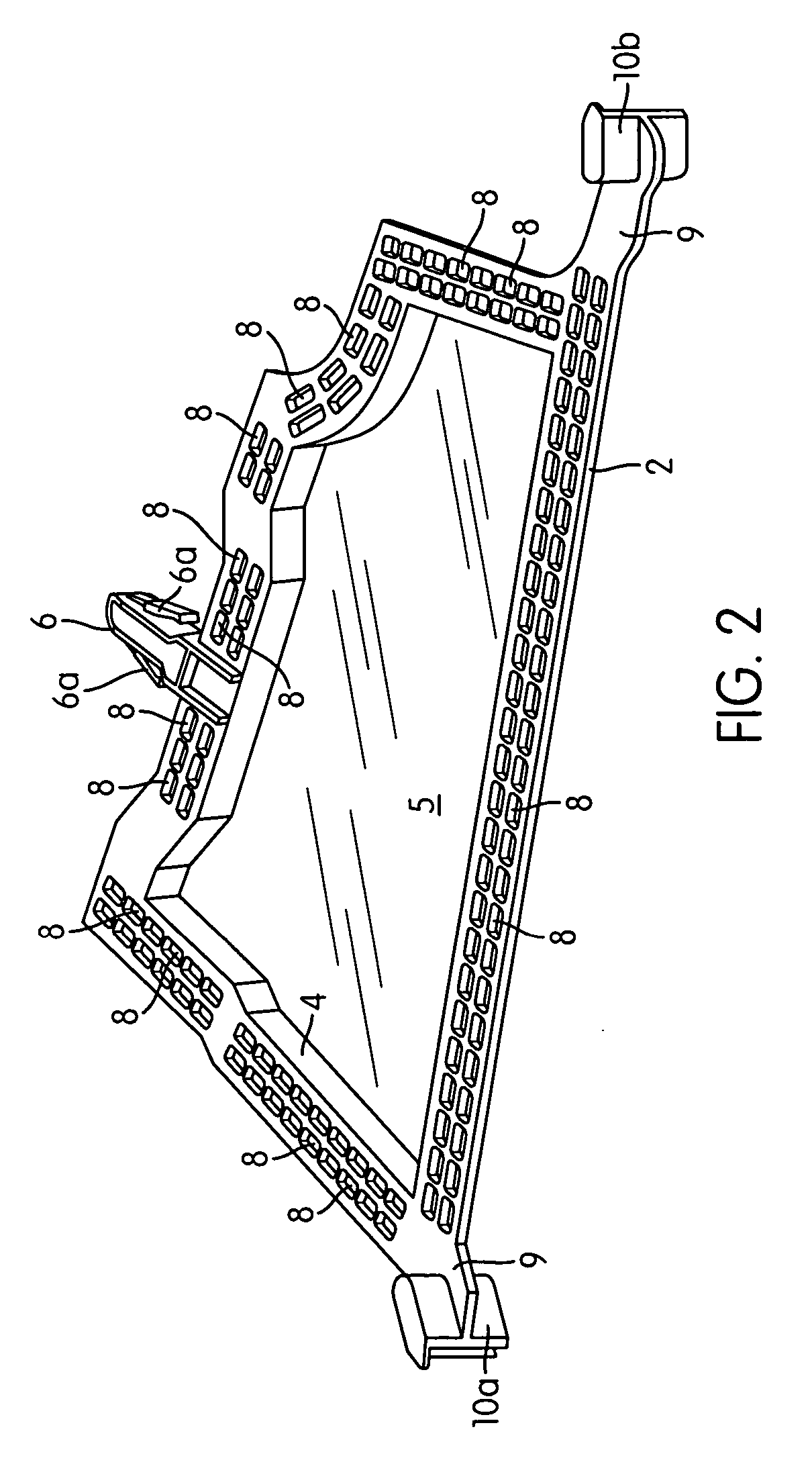 Holding jig for a foamable material