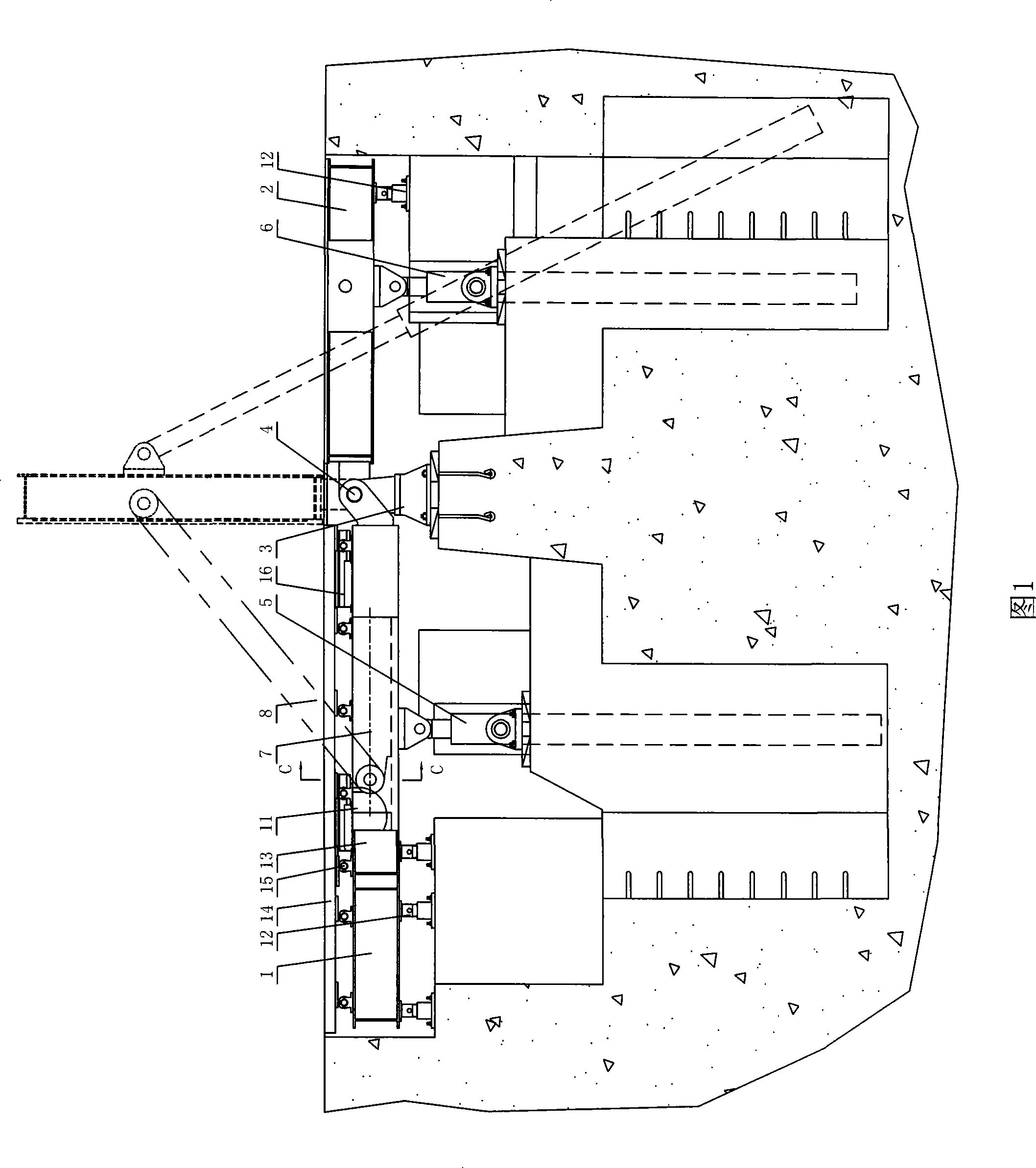 Translation type umbrella workpiece automatic reversible table