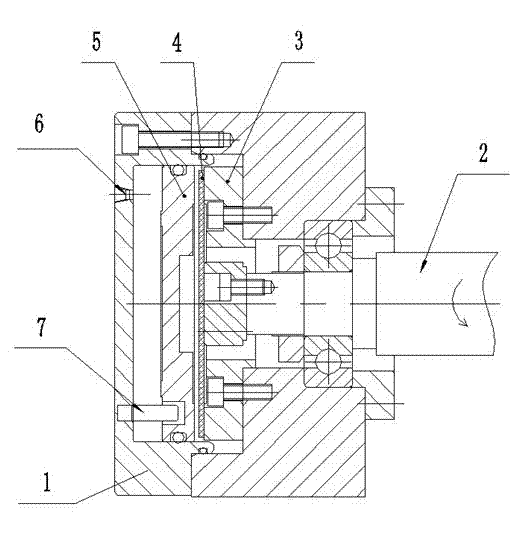 Numerical control rotary table brake mechanism