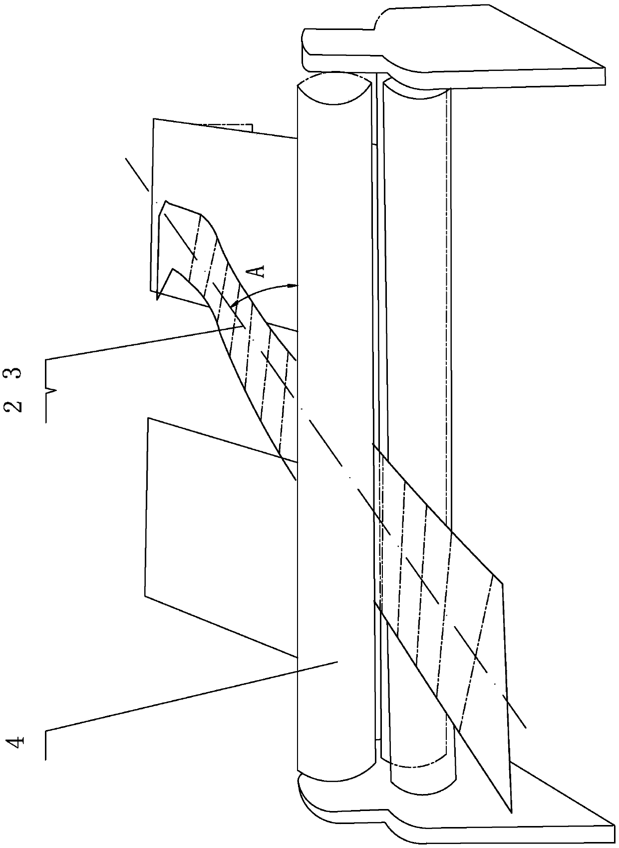 Manufacturing method of non-uniform crankle box girder rotary ladder