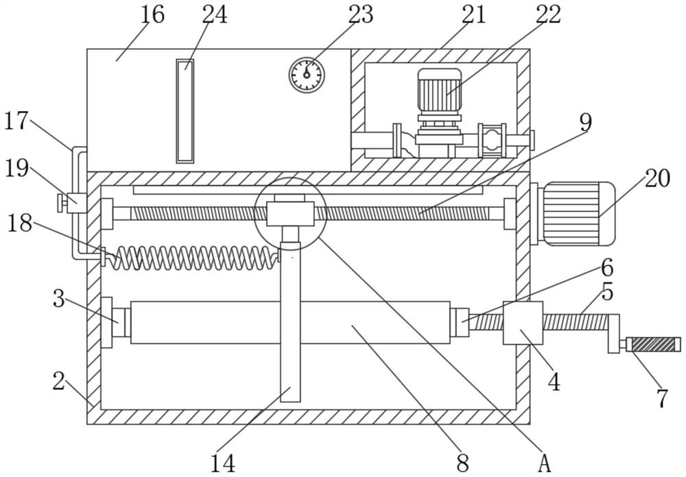 Sand blasting device for metal target material production