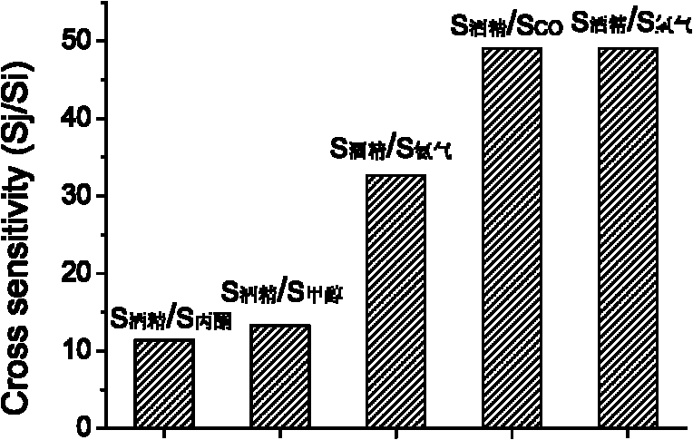 Method for preparing ethanol sensitive material with fine graded porous structure