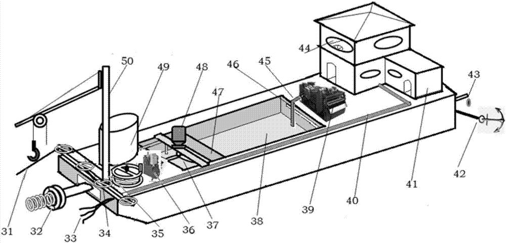 Underwater robot for treatment of endogenous pollution in lake water body and method for cleaning deposition pollutants