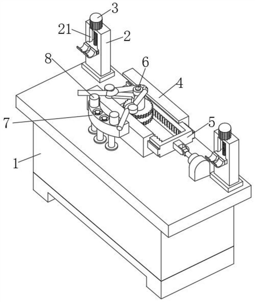 Bending device for hardware machining and production