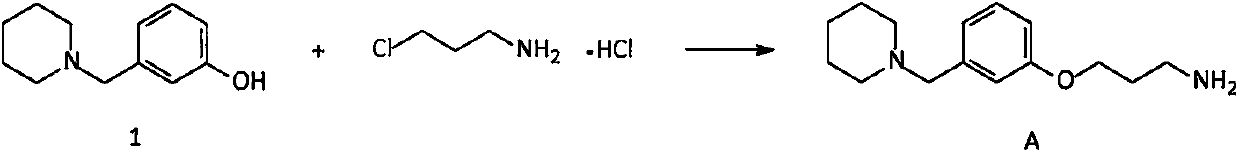 Novel preparation method of intermediate namely 3-(1-piperidine methyl)phenol of roxatidine acetate hydrochloride
