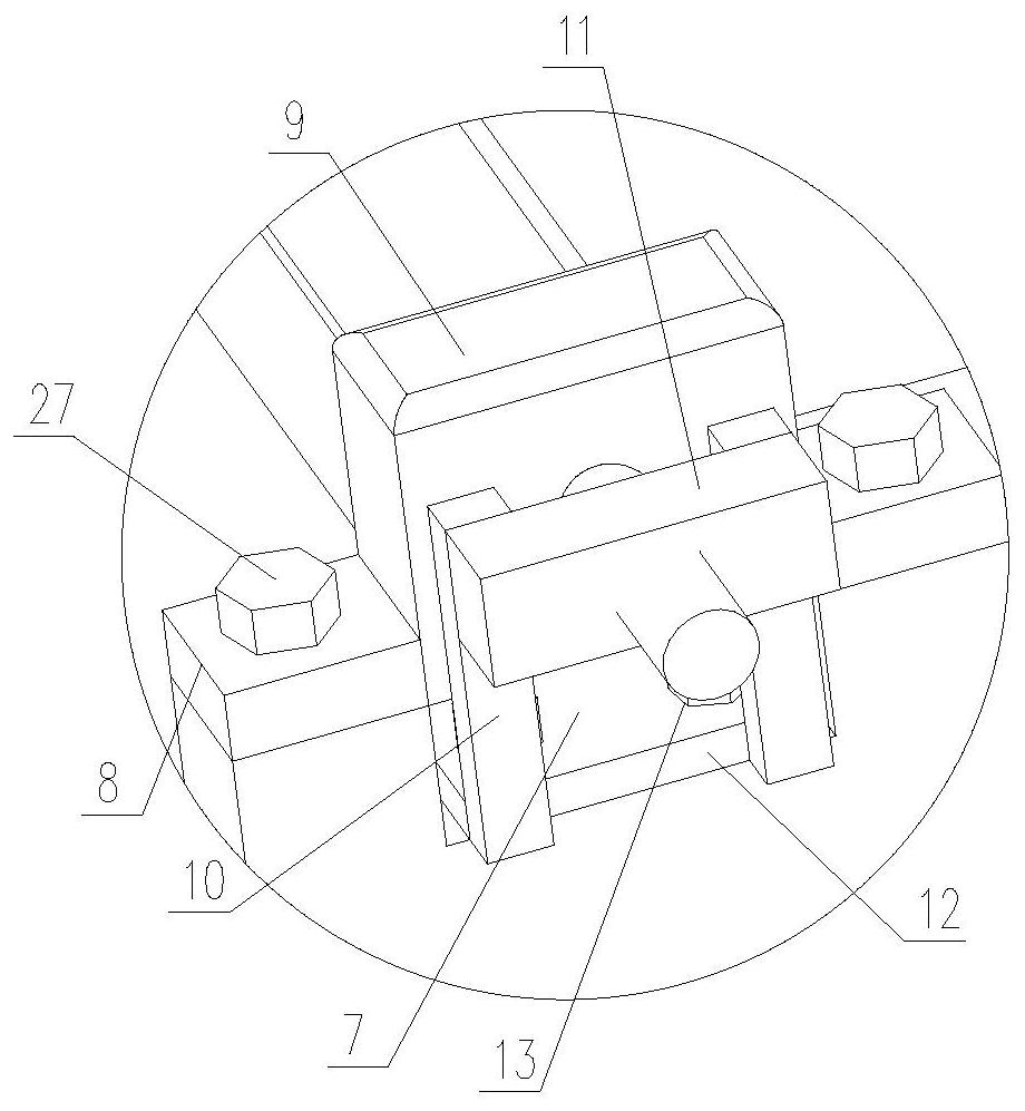 A receiving structure for food plastic packaging bags