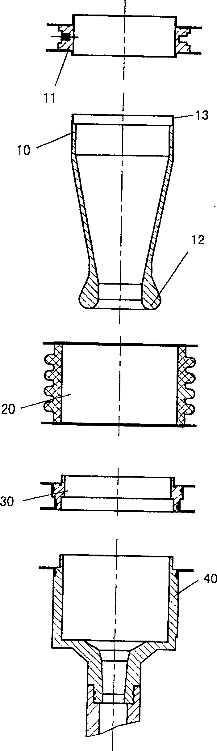 Electrovacuum tube with dual anodes, and assembling method