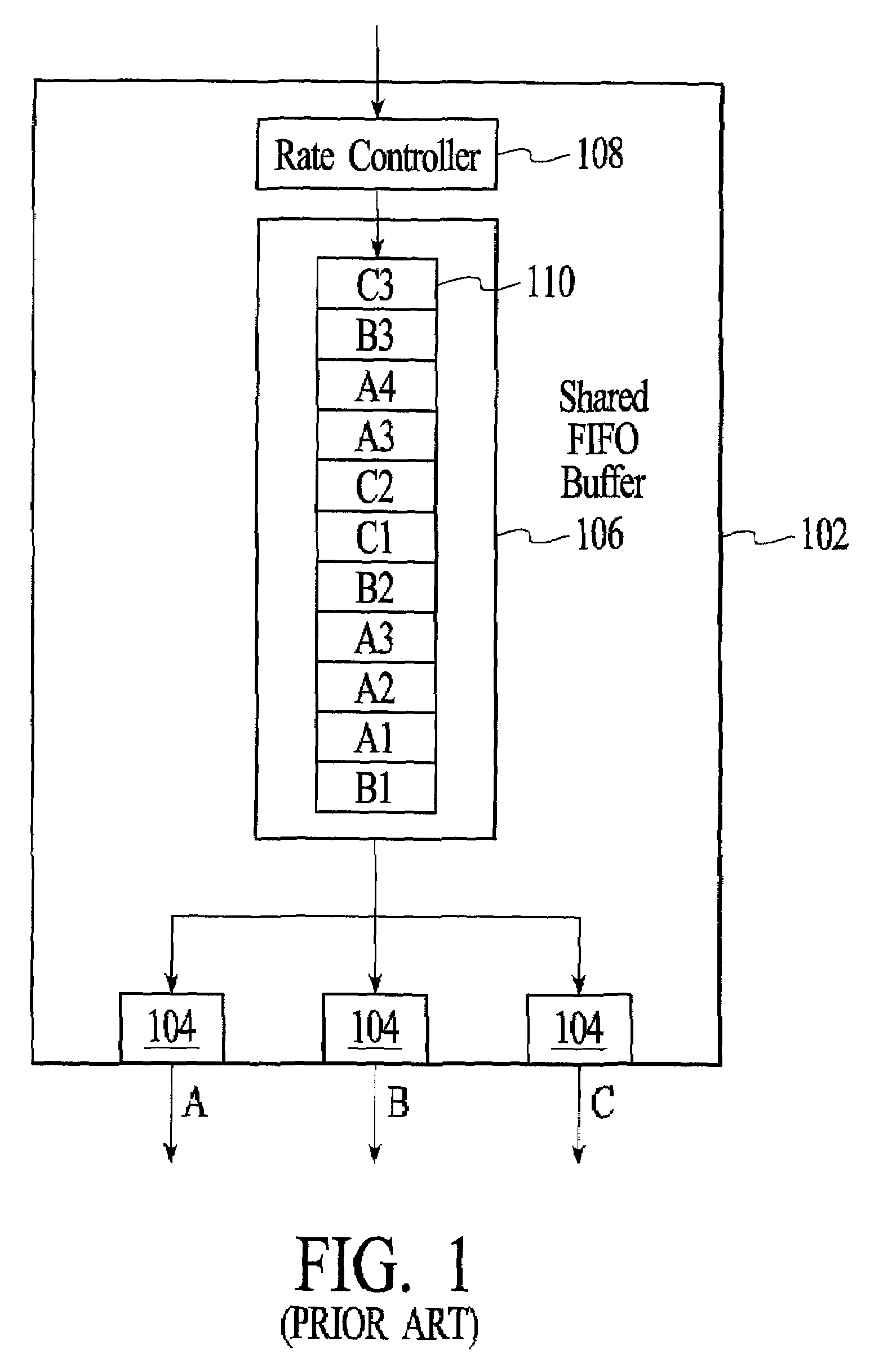 Method and system for managing packets in a shared memory buffer that serves multiple output links