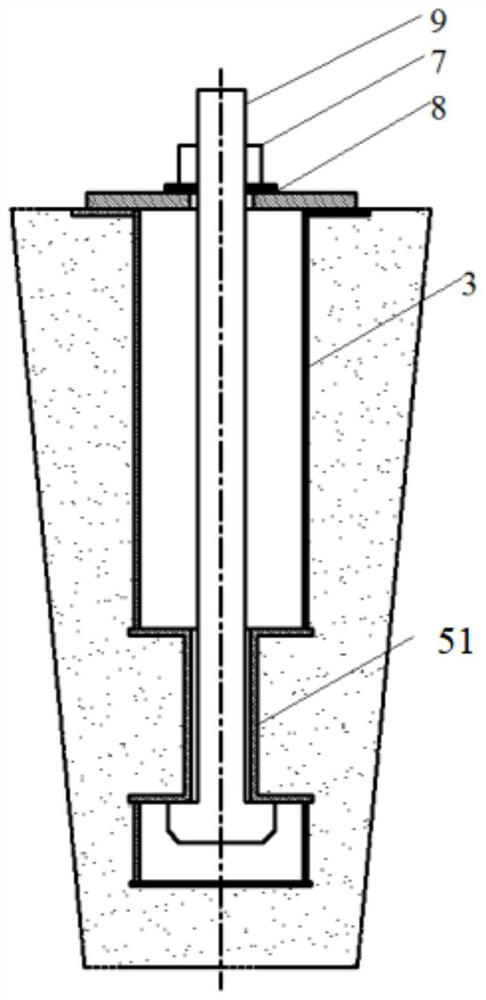 Gas turbine base fixing device and fixing device installing method