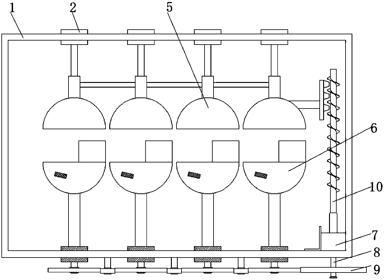 Textile yarn ball drying device capable of rotating obliquely