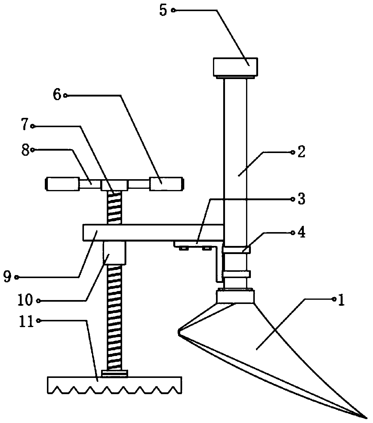 Agricultural furrowing device