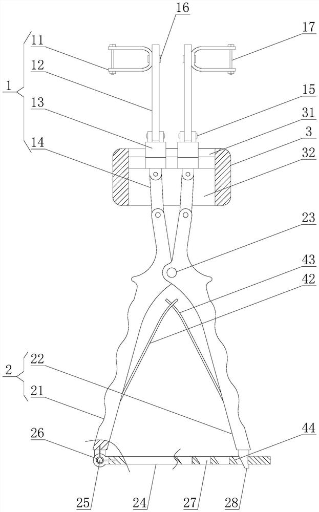 A distraction device for lumbar spinous process