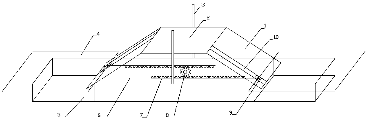 A slope test device with adjustable slope