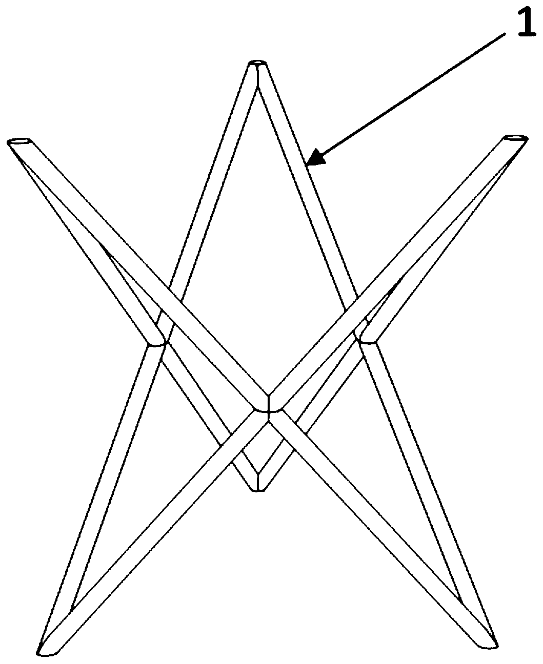 High-wear-resistant stable and firm triangular support structure