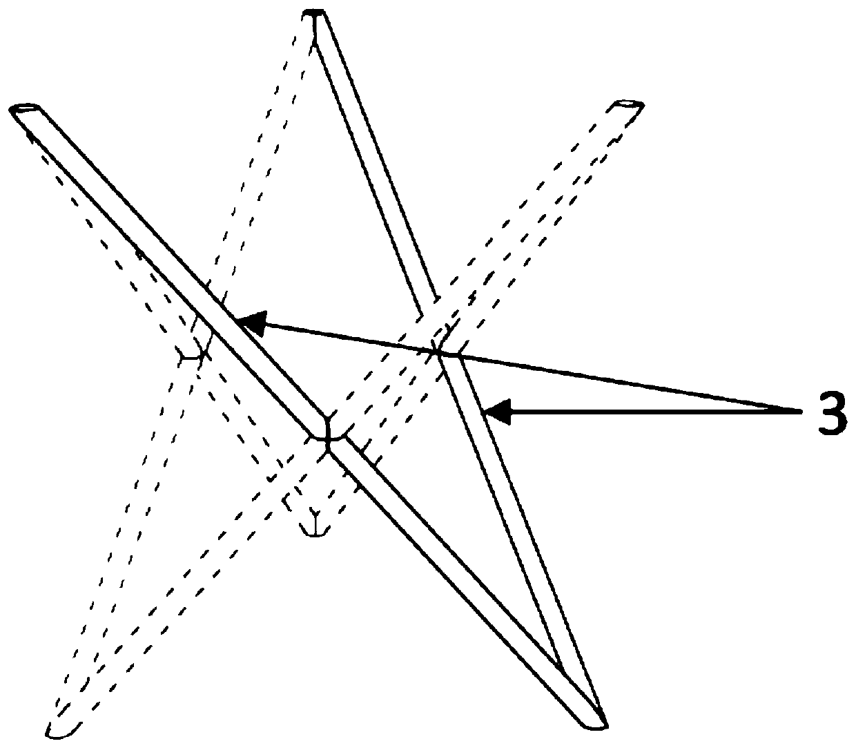 High-wear-resistant stable and firm triangular support structure