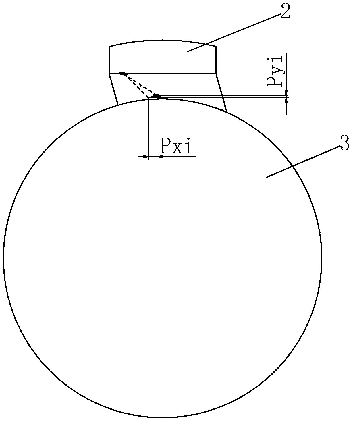 Amplitude test method of water lubrication rubber tail bearing based on machine vision technology